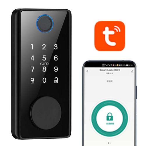 Smart Deadbolt Door Lock Home Electronic Keyless Digital Card Fingerprint with BLE TUYA App