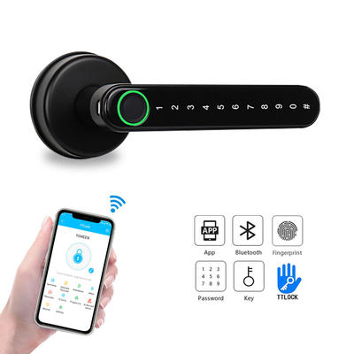 Ble Ttlock APP Wifi Security Door Lock Electronic Code Smart Fingerprint single Handle smart Lock