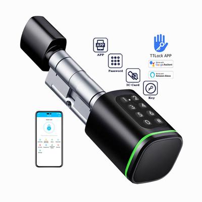 TTLock APP Euro Cylinder Door Lock Europe Adjustable Cylinder Size Waterproof Smart Cylinder Lock