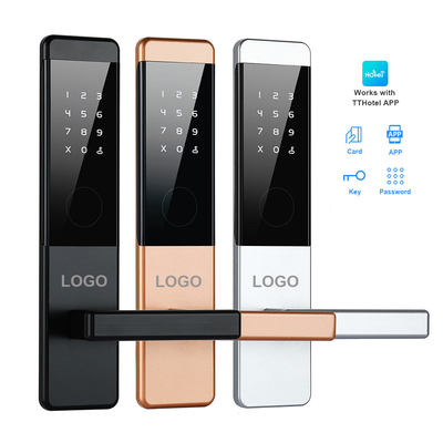 Ttlock App Ble Wifi Rfid Hotel Door Handle Lock Electronic Key Digital System Smart Hotel Door Lock