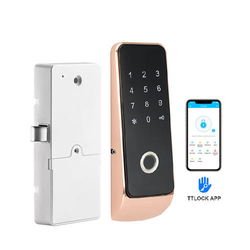 Electric TTlock App RFID Biometric Fingerprint Smart Digital Cabinet Door lock for Sauna Gym Locker