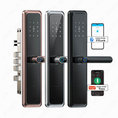 6068 Safety Hook Electronic Ttlock TUYA APP Smart Biometric Gate Lock Home 3D Fingerprint Door Lock