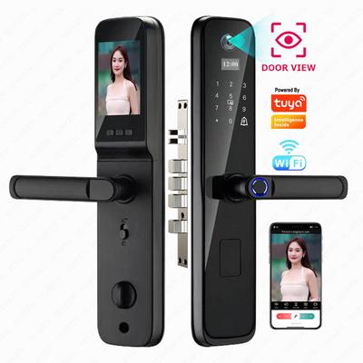 Two-way Voice Intercom Digital Tuya Wifi Remote App Unlock Electronic Door Fingerprint Smart Lock