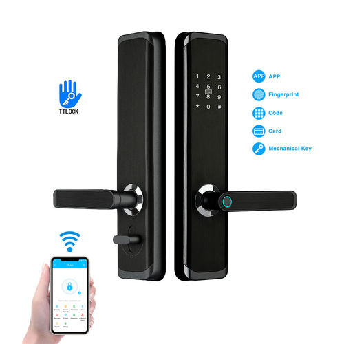 TTlock BLE WiFi App Control Electronic Security Biometric Fingerprint Smart Door Lock for Home