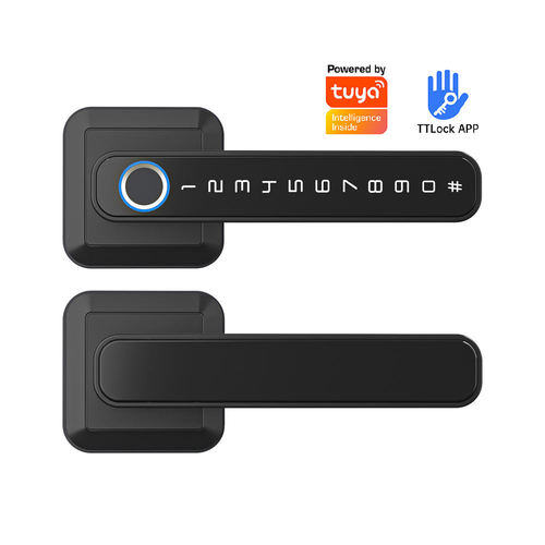 Rfid Key Card Wifi Smart Door Lock Wooden Doors Digital Lock Tuya Smart Lock Fingerprint Door Handle