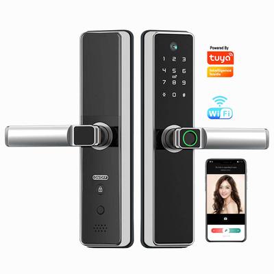 Video Doorbell Tuya Wifi Remote Unlocking Nfc Smart Digital Lock Biometric Fingerprint Door &nbsp;Lock