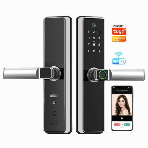 Video Doorbell Tuya Wifi Remote Unlocking Nfc Smart Digital Lock Biometric Fingerprint Door  Lock