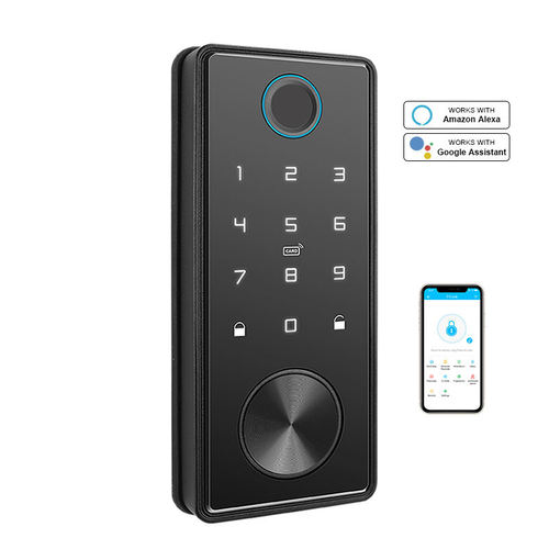 Home Security Deadbolt Lock Set BLE Ttlock Electronic Digital Fingerprint Keyless Smart Door Lock