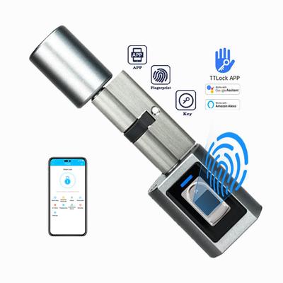 High Security Adjustable Lock Waterproof European Lock TTlock APP Fingerprint Cylinder Smart Lock