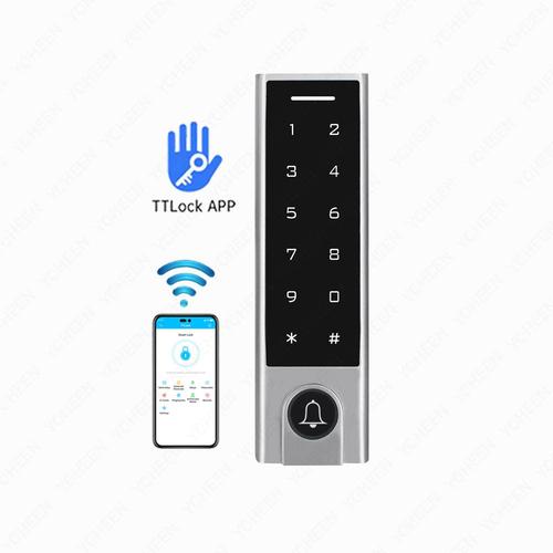 TTLOCK waterproof swiping door opening touch panel narrow version access control machine lock