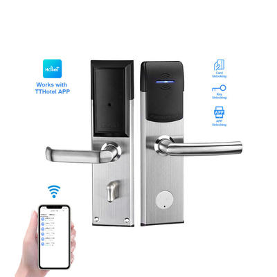 304 Stainless Steel High Quality Hotel Lock RFID, Electronic Wifi BLE Smart App Hotel Door Lock