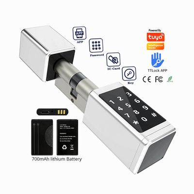 Newest Design Gold Smart Cylinder Lock Euro Cylinder Lock Adjustable Brass Fingerprint Door Lock