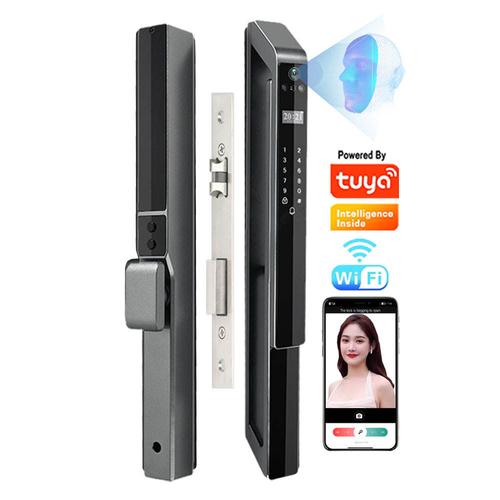 Tuya Wifi 3D Face Recognition Camera Aluminium Smart Door Lock Waterproof Fingerprint Digital lock