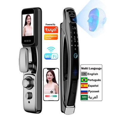 Video Visual Intercom Electronic Lock with Camera Screen Face Recognition Digital Smart door Lock
