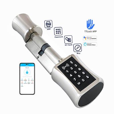 TTlock APP Euro Mortise Cylinder Lock Key Electronic RFID NFC Card Code Smart Door Lock Cylinder